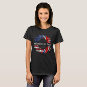Ja, ik ben beiden half Amerikaans, half Engels DN T-shirt (Voorkant volledig)