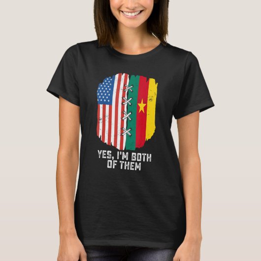 Ja, ik ben beiden half-Amerikaans. T-shirt (Voorkant)