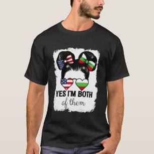 Ja, ik ben beiden USA en Bulgarije Mix Meisje Erfg T-shirt