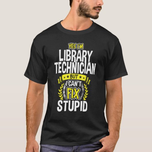 Ja, ik ben bibliotheektechnicus t-shirt (Voorkant)