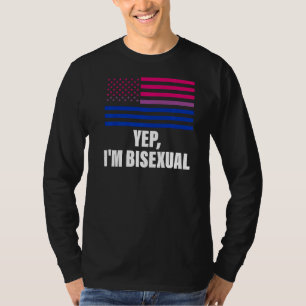 Ja, ik ben Bisexual Bisexual Flag Gay Pride T-shirt