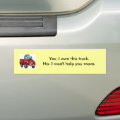 Ja, ik ben de eigenaar van deze vrachtwagen; Nee, Bumpersticker (Op auto)