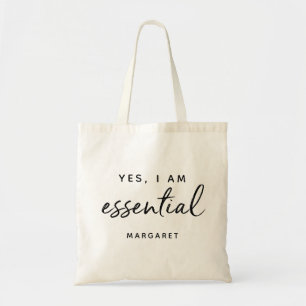 Ja ik ben de essentiële front line-sleutelarbeider tote bag