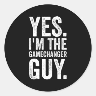 Ja, ik ben de GameChanger Guy Baseball Ronde Sticker