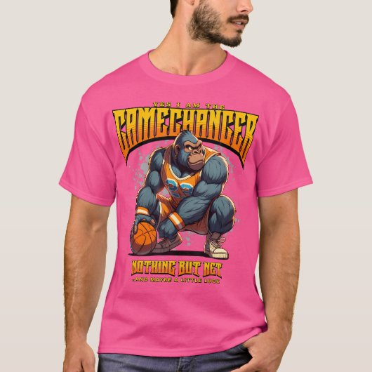 Ja, ik ben de gamechanger Guy Funny Basketball Gor T-shirt (Voorkant)