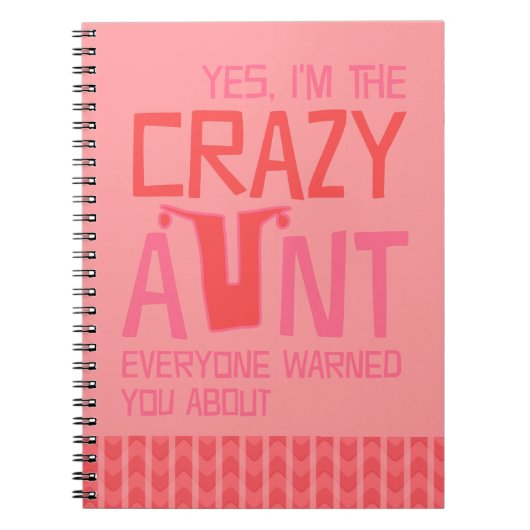 Ja, ik ben de gekke tante notitieboek (Voorkant)