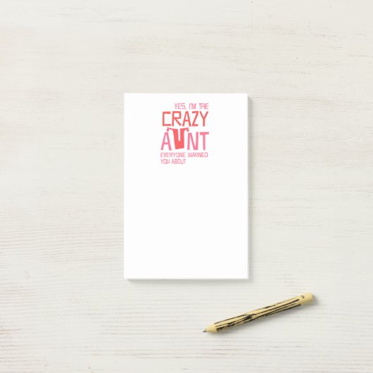 Ja, ik ben de gekke tante post-it® notes (Op bureau)