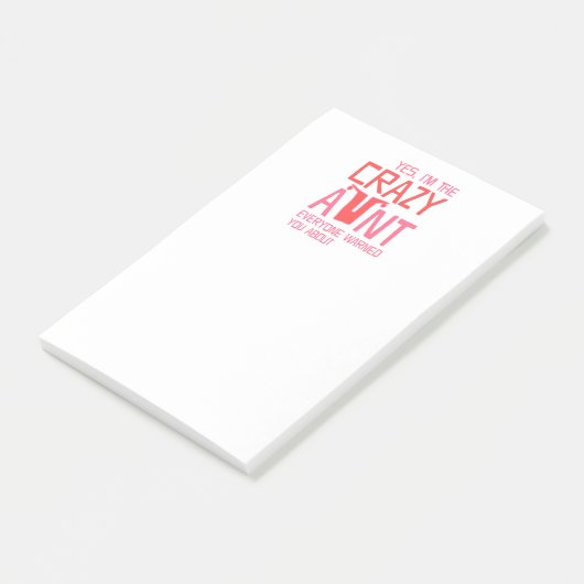 Ja, ik ben de gekke tante post-it® notes (Schuin)