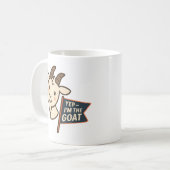 Ja, ik ben de GOAT Schattig Grappig Geit Kop Ontwe (Voorkant links)