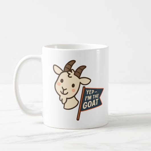Ja, ik ben de GOAT Schattig Grappig Geit Kop Ontwe (Links)