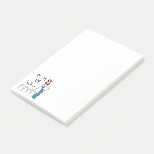 Ja, ik ben de "Koningin" Post-it Notes (Schuin)