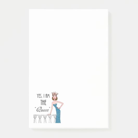 Ja, ik ben de "Koningin" Post-it Notes (Voorkant)
