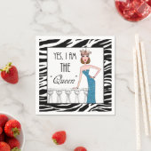 Ja, ik ben de "koningin" servet (Insitu)