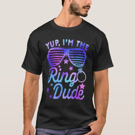 Ja, ik ben de Ring Kerel Cool Ring Bearer Wedding T-shirt (Voorkant)