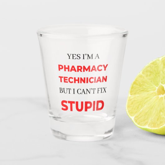 Ja, ik ben een apotheker, maar ik kan niet 2 herst shot glas (Voorkant)