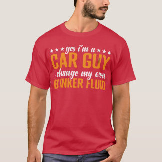 Ja, ik ben een autoguy, ik wissel mijn eigen knipp t-shirt