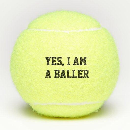 Ja, ik ben een bezoeker tennisballen (Voorkant)