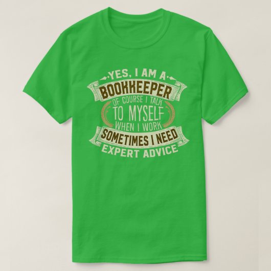 Ja, ik ben een boekhouder, grappig baanontwerp t-shirt (Design voorkant)