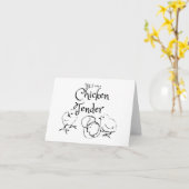 Ja ik ben een Chicken Tender Design met Chicks BLA Kaart (Gele Bloem)