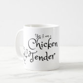 Ja, ik ben een Chicken Tender met Rooster Outline Koffiemok (Voorkant links)