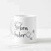 Ja, ik ben een Chicken Tender met Rooster Outline Koffiemok (Voorkant links)