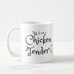 Ja, ik ben een Chicken Tender met Rooster Outline Koffiemok