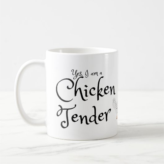 Ja ik ben een Chicken Tender met White Rooster Koffiemok (Links)