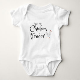 Ja ik ben een Chicken Tender met White Rooster Romper