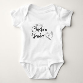 Ja, ik ben een Chicken Tender Rooster Outline Romper
