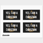 Ja, ik ben een Christelijk Rechthoekige Sticker (Vel)