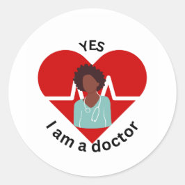 Ja, ik ben een dokter ronde sticker