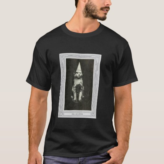 Ja, ik ben een dommerik - Oude kat afbeelding T-shirt (Voorkant)