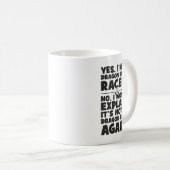 Ja, ik ben een Dragon Boat Racer, Funny Paddling H Koffiemok (Voorkant rechts)