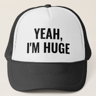 Ja, ik ben een enorme grappige zwarte witte Mannen Trucker Pet