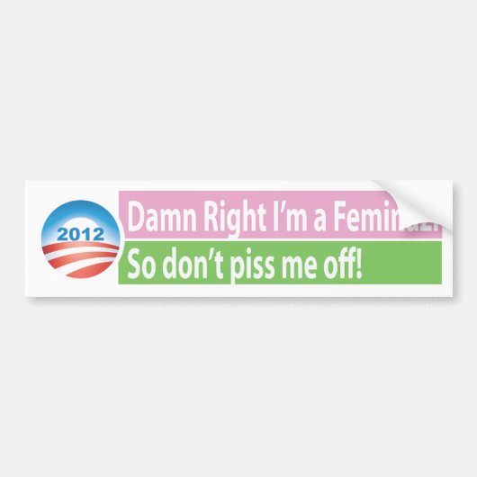 Ja, ik ben een Feminazi. Bumpersticker (Voorkant)