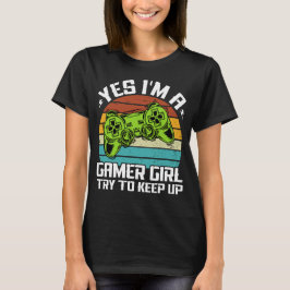 Ja, ik ben een gamer en probeer retro te blijven t-shirt