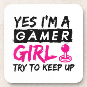 Ja ik ben een Gamer Girl Gaming Girl Bier Onderzetter