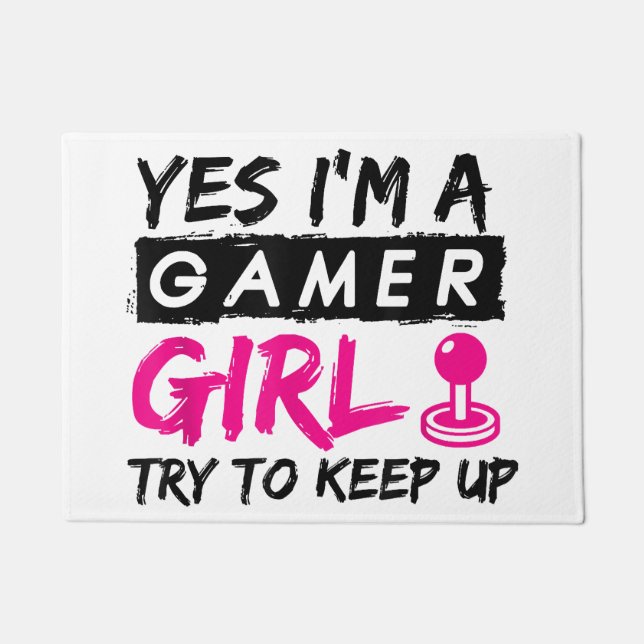 Ja, ik ben een gamer girl gaming girl deurmat (Voorkant)