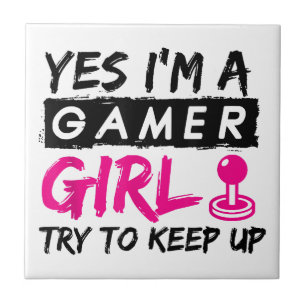 Ja, ik ben een gamer girl gaming girl tegeltje