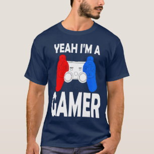 Ja ik ben een gamer grappige videogame-speler jong t-shirt