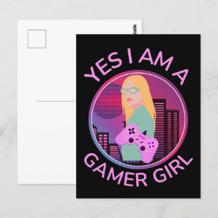 JA, IK BEN EEN GAMER MEISJE BRIEFKAART