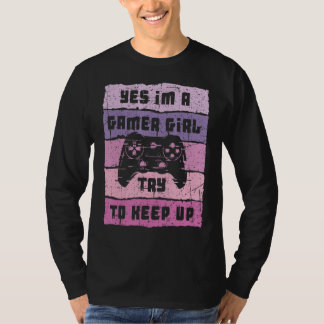 Ja, ik ben een gamer meisje Funny Video Girl Gamer T-shirt