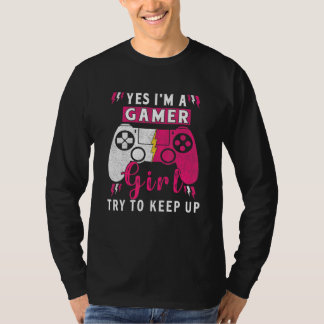 Ja, ik ben een gamer meisje Gamen Meisjes Tiener T-shirt