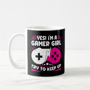 Ja, ik ben een gamer-meisje grappige videokanser G Koffiemok