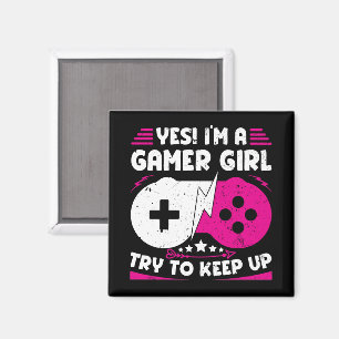 Ja, ik ben een gamer-meisje grappige videokanser G Magneet