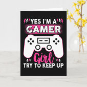 Ja, ik ben een gamer-meisje, probeer op te houden  kaart (Gele Bloem)