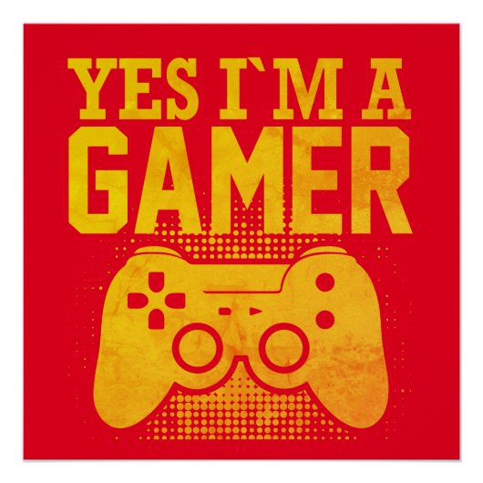 Ja, ik ben een gamer perfect poster (Voorkant)