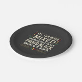 Ja, ik ben een gemengde Unapologetically Black His Papieren Bordje (Gekanteld)