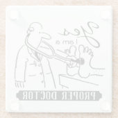 Ja, ik ben een goede dokter. glazen onderzetter (Achterkant)