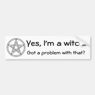 Ja, ik ben een heks Bumpersticker